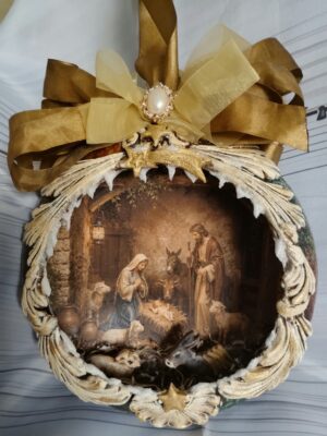 bombka prezent rękodzieło decoupage