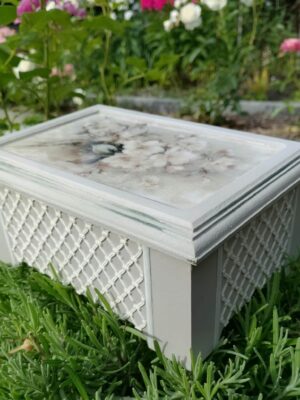 pudełko na prezent urodziny rocznica imieniny rękodzieło decoupage